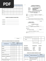 SF9 (Learners Progress Report Card) Template For ES