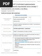 Examen (ACDB1-35%) (SUP1) Actividad Suplementaria Examine Los Aspectos Importantes de La Unidad 1 Acercamiento A La Moral y A La Ética.