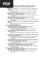 PHIL 3290 Outline For The Second Part of Section 2