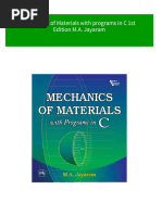 Mechanics of Materials With Programs in C 1st Edition M.A. Jayaram All Chapter Instant Download