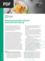 Moving Towards Natural and Normal Eating