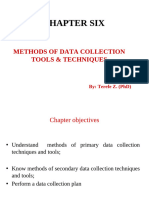 CH 6 (Methods of Data Collection-Tools & Techniques)