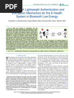 LAEBLE A Lightweight Authentication and Encryption Mechanism For The E-Health System in Bluetooth Low Energy