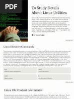 To Study Details About Linux Utilities