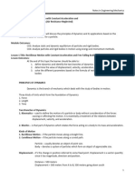 Module 7 Rectilinear Motion and Free Falling