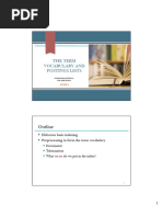 5 The Term Vocabulary & Posting List