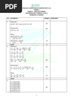 Paper 1 - Marking Scheme