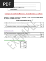 Exemple de Fiche Réponse Pour Examen de Marketing de Base - PDF UCA