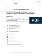 Task-Based EFL Language Teaching With Procedural Information Design in A Technical Writing Context