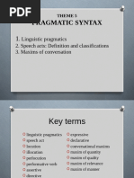 2024 - Syntax - Theme 5 - Pragmatic Syntax