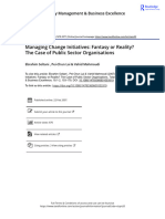 Managing Change Initiatives Fantasy or Reality The Case of Public Sector Organisations