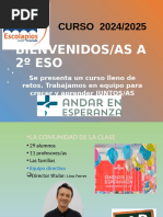 BIENVENIDA FAMILIA Curso 24 25 2 BESO