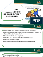 Tema #6. Investigación de Incidentes y Accidentes