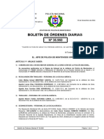 Boletín de Órdenes Diarias: Policía Nacional