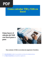 Cómo Hacer El Cálculo Del VAN y TIR en Excel