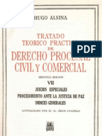 ALSINA, Hugo. Derecho Procesal Civil y Comercial - Tomo VII