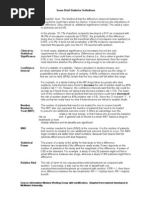 Statistics Definitions