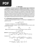 5 Derivadas: 5.1 La Derivada de Una Función en Un Punto