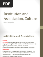 Institution Association - Culture