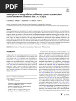 Investigation of Energy Efficiency of Heating Systems in Power Plant Boilers For Different Conditions With CFD Analysis