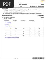 Class4 - Math - MOY - AnswerKey 6465