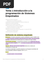 Introducción A La Programación de Sistemas Empotrados