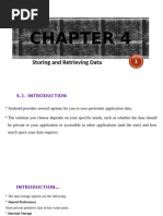 Chapter 4 Storing and Retrieving Data