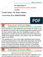 U-1 T-4 Function of Front Office