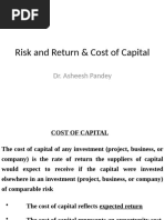 Cost of Capital, Risk Free Rates and Risk Premiums1