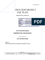 Construction Project Quality Plan BLANK