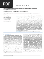 The Study of Removal of Polyvinyl Chloride (PVC) Particles From Wastewater Through Electrocoagulation