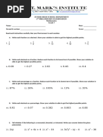 2ND Preliminary Examination For Mathematics 7