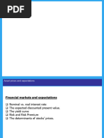 TOPIC 9 Asset Prices and Expectations