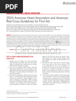 2024 American Heart Association and American Red Cross Guidelines For First Aid