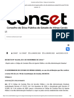 Conselho de Ética Pública - Código de Conduta Ética/MG