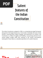 Salient Features of The Indian Constitution Annoted