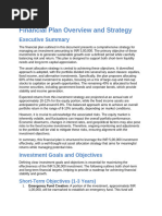 Financial Plan Overview and Strategy