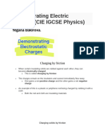 Demonstrating Electric Charges - IGCSE