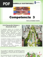 Competencia 3 DESARROLLO SUSTENTABLE 3.2.4 Desarrollo Urbano y Desarrollo Rural y 3.3 Impacto de Actividades Humanas Sobre La