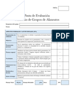 Pauta de Evaluación Seminario de Grupos de Alimentos