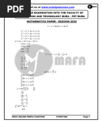 Fet 2020 Maths