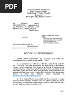 Notice of Appearance-Civil Case No. 4524