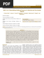 Sarscov2 Neutralizing Antibody Presence in Infected and Vaccinated Patients