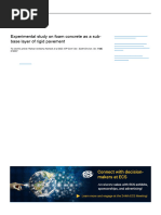 Experimental Study On Foam Concrete As A Sub-Base