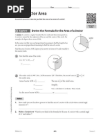 16.3 Sector Area: Derive The Formula For The Area of A Sector