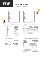 Etre Et Avoir Exercice Grammatical Feuille Dexercices - 18385
