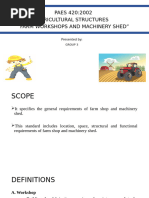 Paes 420:2002 Agricultural Structures "Farm Workshops and Machinery Shed"