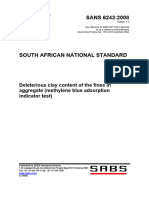 SANS 6243 2008 Deleterious Clay Content of The Fines in Aggregate (Methylene Blue Absorption Indicator Test)