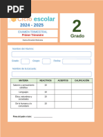 2 Grado Examen Trimestral 1 2024 2025