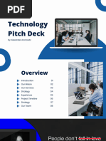 White and Blue Professional Modern Technology Pitch Deck Presentation